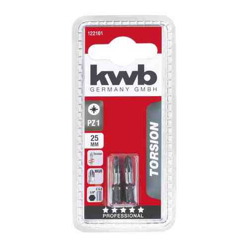 Бита KWB PZ1 25мм torsion 2шт арт. 1001239375