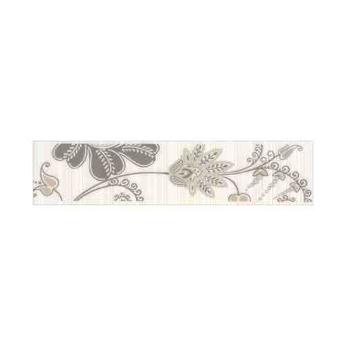 Бордюр настенный 25х5,4 ЛУИЗА цветы, бежевый арт. 1001031087