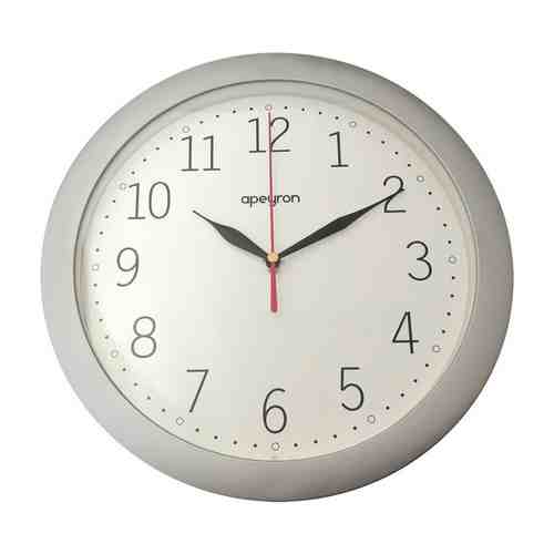 Часы настенные APEYRON PL01.006 пластик серый/белый арт. 1001415321