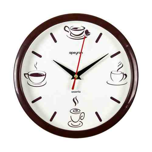 Часы настенные APEYRON PL200912 пластик коричневый/белый арт. 1001415319