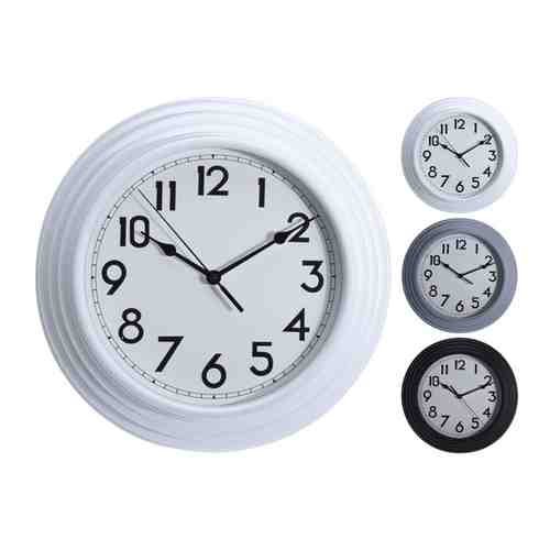 Часы настенные KOOPMAN D310мм в ассортименте полипропилен арт. 1001314648