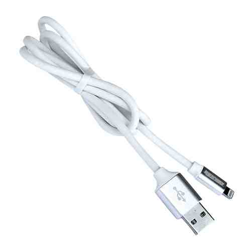 Дата-кабель USB-Lightning 1м нейлон оплетка усиленный белый арт. 1001270704