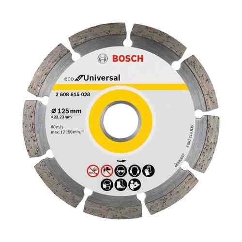 Диск алмазный BOSCH ECO Universal 125х22,2х2,0 мм, сегментный арт. 1001256447