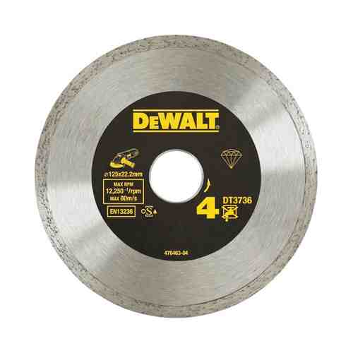 Диск алмазный DEWALT 125х22,2x1,6 мм, сплошной арт. 1001238602
