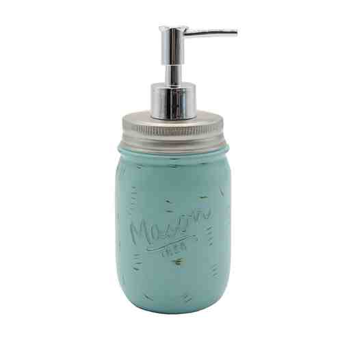 Дозатор для жидкого мыла VITARTA Mason полирезин пластик бирюзовый арт. 1001314565
