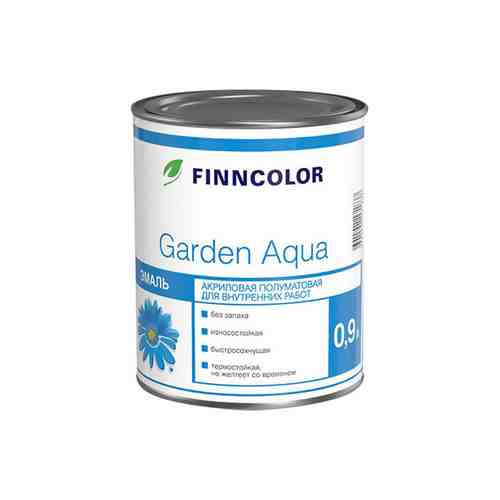 Эмаль FINNCOLOR Garden Aqua А акриловая полумат 0,9л белая, арт.700006478 арт. 1001087632