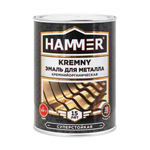 Эмаль термостойкая HAMMER Kremny для металла 0,8кг шоколад RAL8017, арт.ЭК000138085 арт. 1001408593