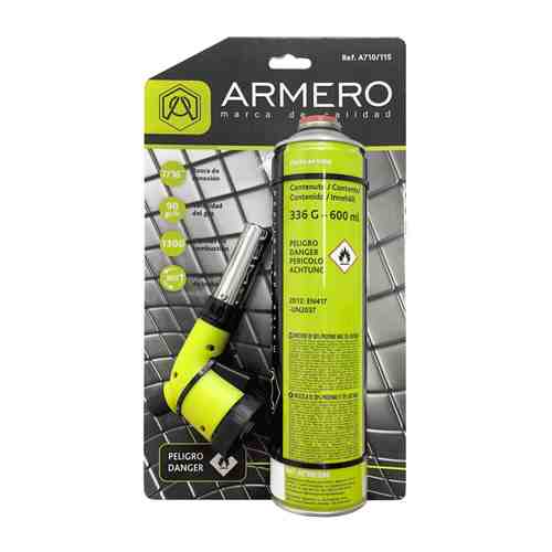 Горелка газовая ARMERO с пьезоподжигом + баллон 336г арт. 1001321644