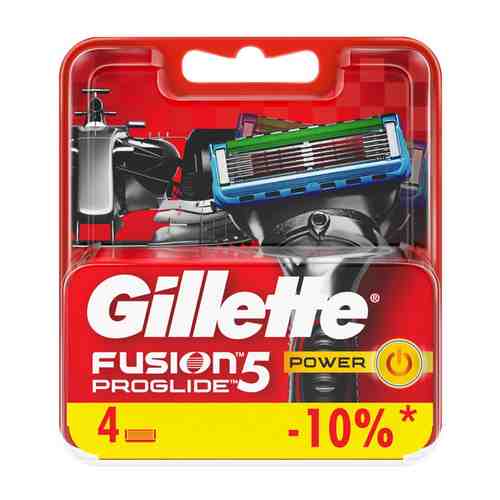 Кассеты GILLETTE Fusion Pro Glide Power 4шт арт. 1000869369