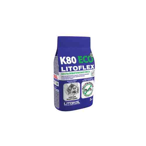 Клей для керам. плитки LITOKOL LITOFLEX K80 ECO 5кг, арт.K80 ECO/5 арт. 1000915514