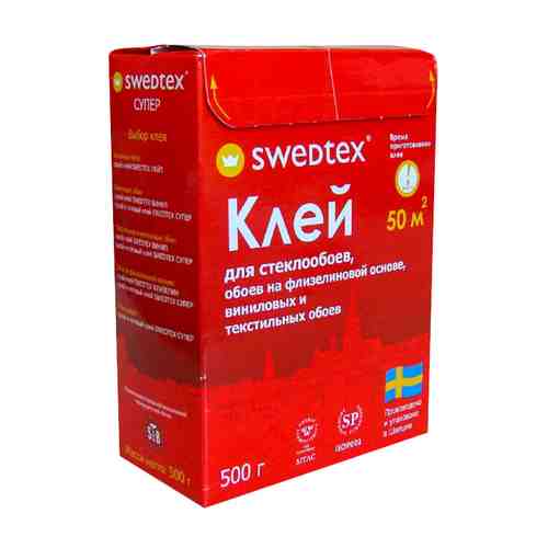 Клей для стеклообоев SWEDTEX Супер 500г, арт.PS050 арт. 1000897495