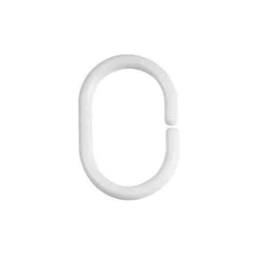 Кольца для занавесок OFELIS 12шт овальные пластик белый арт. 1001132586