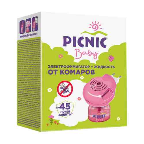 Комплект PICNIC Baby фумигатор + жидкость 45 ночей от комаров арт. 1001127222