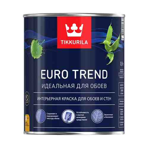 Краска акриловая TIKKURILA Euro Trend база A интерьерная 0,9л белая, арт.700009616 арт. 1001275324