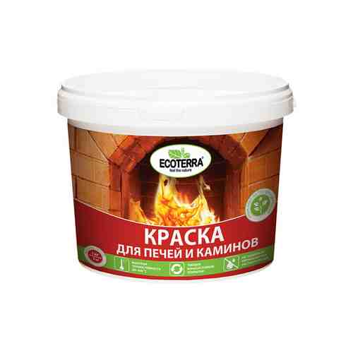 Краска для печей ECOTERRA, 1кг, цвет: красно-коричневая, арт.ЭК000117773 арт. 1000895846