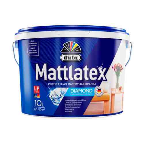 Краска в/д DUFA Mattlatex для стен и потолков 10л белая, арт.Н0000000249 арт. 1001397982
