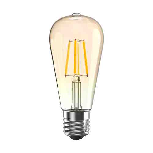 Лампа филаментная GAUSS 6Вт Е27 LED 620Лм 2400К ST64 golden диммируемая арт. 1001426149