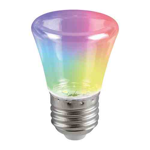 Лампа светодиодная FERON 1Вт E27 RGB 300Лм 3000К C45 прозрачный плавная смена цвета арт. 1001402048