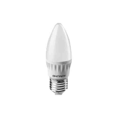 Лампа светодиодная ОНЛАЙТ 8Вт E27 560лм 2700K 220В свеча С37 арт. 1001142699