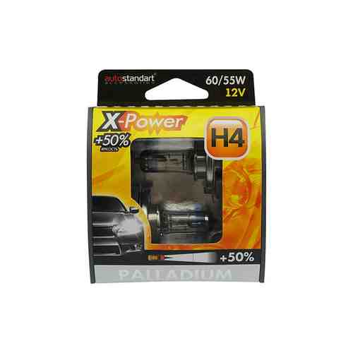 Лампы AUTO STANDART H4 12В 60/55Вт X-Power 2шт арт. 1001036689