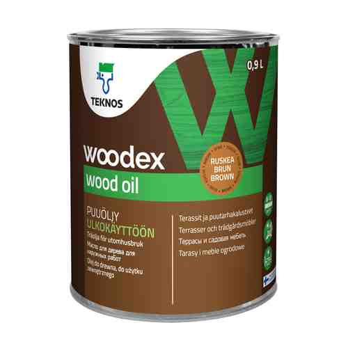 Масло для дерева ТEKNOS Woodex Wood Oil 0,9л коричневое, арт.ЭК000129668 арт. 1001174476