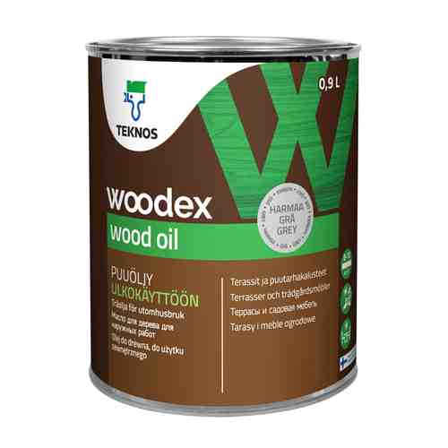 Масло для дерева ТEKNOS Woodex Wood Oil 0,9л серое, арт.ЭК000129670 арт. 1001174478