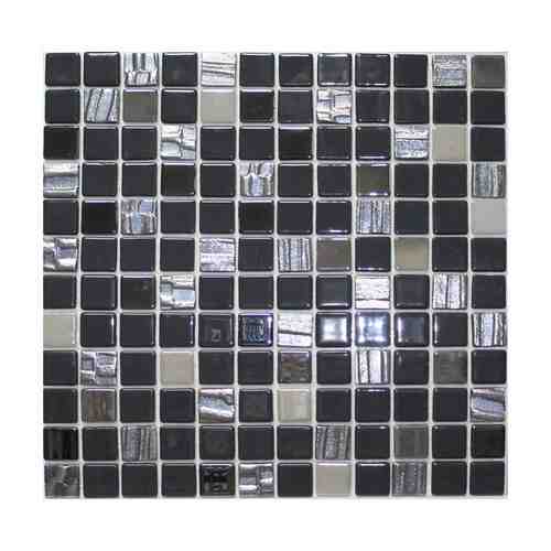Мозаика стеклянная, 31,7х31,7х0,4 Astro Black, черная арт. 1001191506