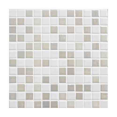 Мозаика стеклянная, 31,7х31,7х0,4 HomeDecor White, бело-серая арт. 1001191499
