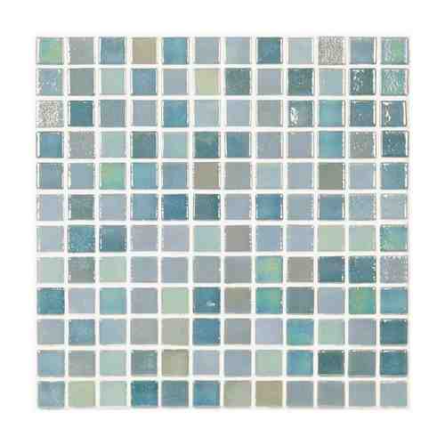 Мозаика стеклянная, 31,7х31,7х0,4 Perla Green, зелено-голубая арт. 1001191495