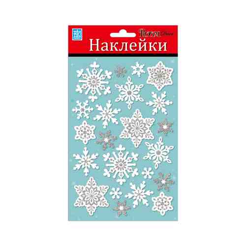 Наклейка ROOMDECOR Cнежинки мини 14х21см, арт.PLX2007 арт. 1001336492