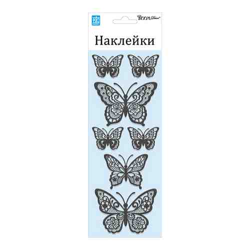 Наклейка ROOMDECOR Мерцающие бабочки 10х25см, арт.RKA 7403 арт. 1001336281