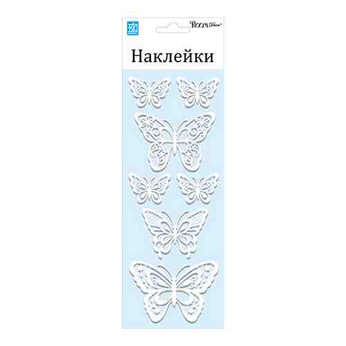 Наклейка ROOMDECOR Мерцающие бабочки 10х25см, арт.RKA 7404 арт. 1001336282