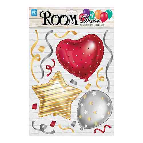 Наклейка ROOMDECOR Праздничные шарики 27,5х35см, арт.PLA 3819 арт. 1001336298