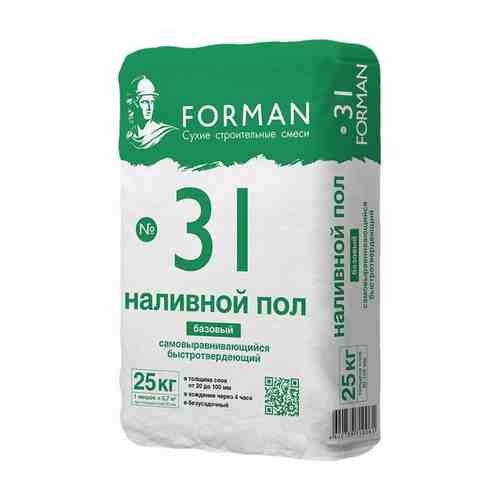 Наливной пол FORMAN 31 гипсовый базовый 25кг, арт.Н0000011986 арт. 1001189420