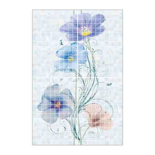 Панно настенное 40х60 SUMMER цветы (из 4 пл), голубое арт. 1001260028