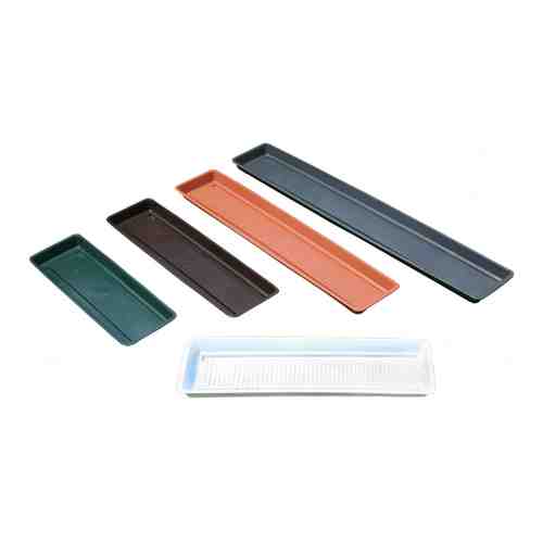 Поддон для ящика FLORA-TEC, 60х17х4,5 см, пластик, цвет: коричневый арт. 1001116644
