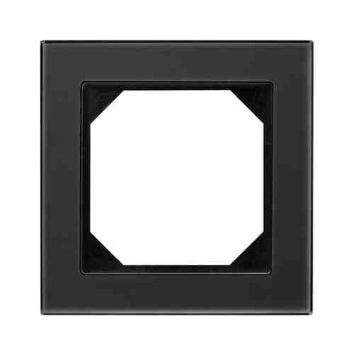 Рамка 1 пост LIREGUS Epsilon стекло, черный арт. 1001252864