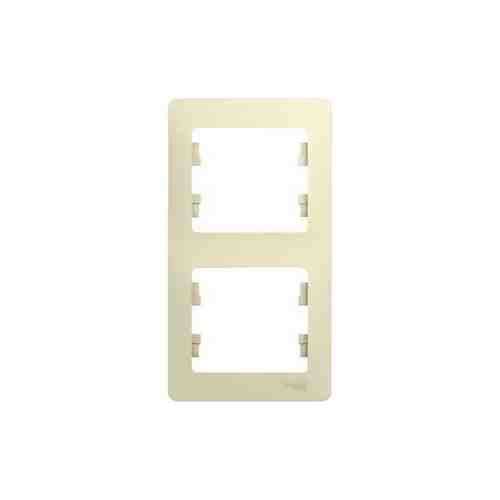 Рамка 2 поста SCHNEIDER ELECTRIC Glossa бежевый вертикальное арт. 1001046288