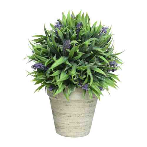 Растение искусственное Лаванда шар в горшке, 20х26 см, зеленый/сиреневый арт. 1001262311