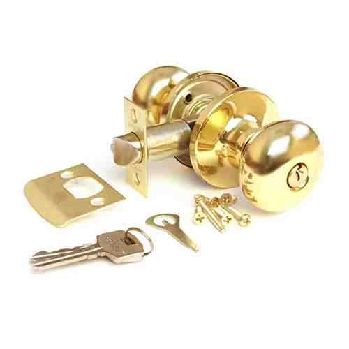 Ручка дверная AVERS 6082-01 кноб, ключ/фиксатор, золото арт. 1000612312