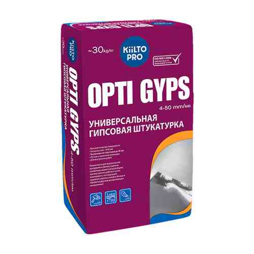 Штукатурка гипсовая KIILTO Opti Gyps универсальная 30кг, арт.Т6224.030 арт. 1001236392