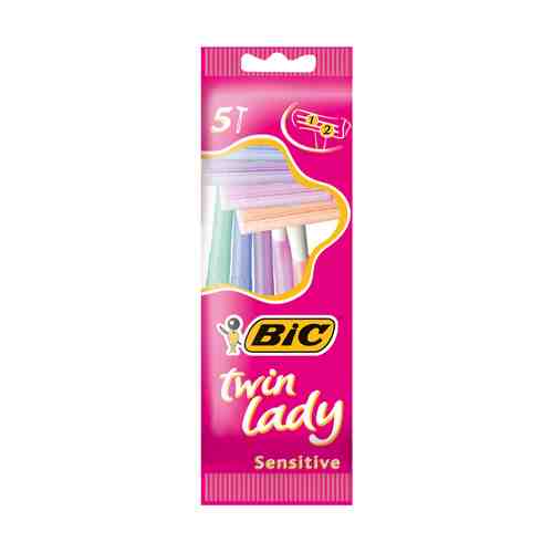 Станок для бритья BIC Lady twin 5шт одноразовый женский арт. 1000015928