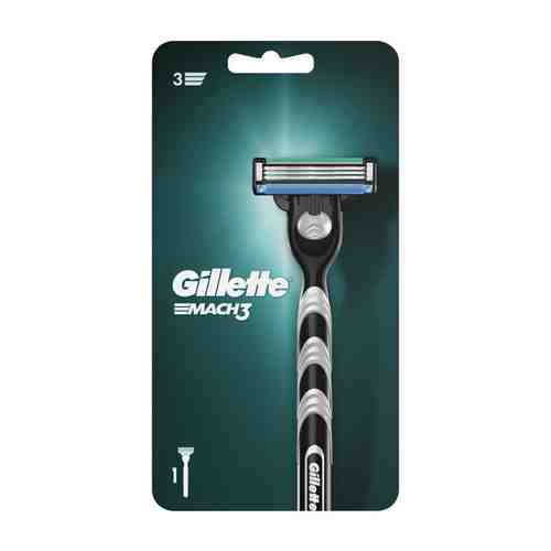 Станок для бритья GILLETTE Mach3 + 1 кассета арт. 1000794601