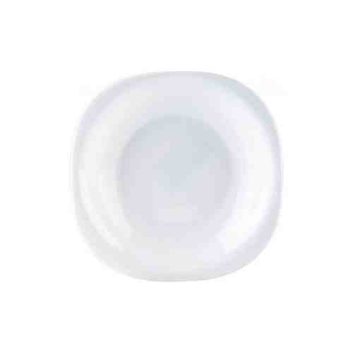 Тарелка глубокая LUMINARC Carine White, 21см, стекло, цвет: белый арт. 1000598975