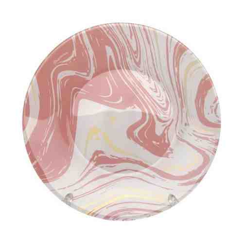 Тарелка PASABAHCE Pink Lava 26см обеденная стекло арт. 1001386698