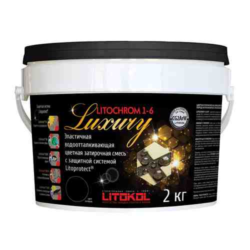 Затирка для швов LITOKOL Luxury 1-6мм 2кг черная, арт.LC/470/2b арт. 1001282181
